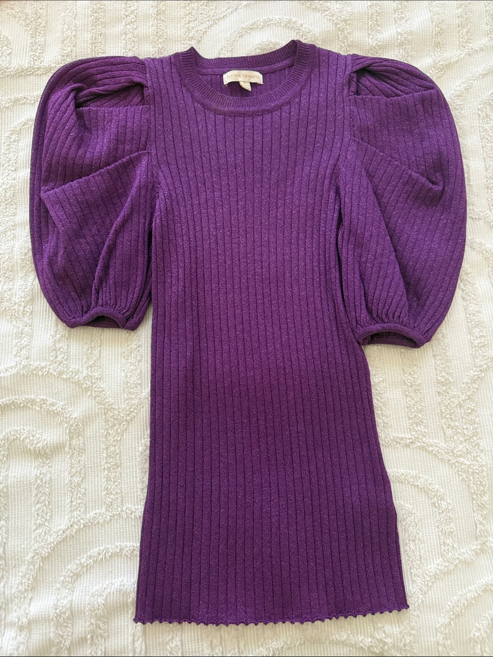 Purple ribbed top